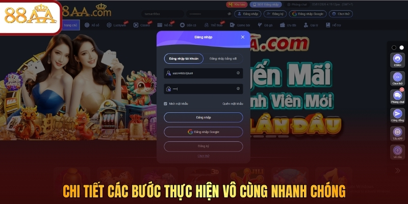 Chi tiết các bước thực hiện vô cùng nhanh chóng 